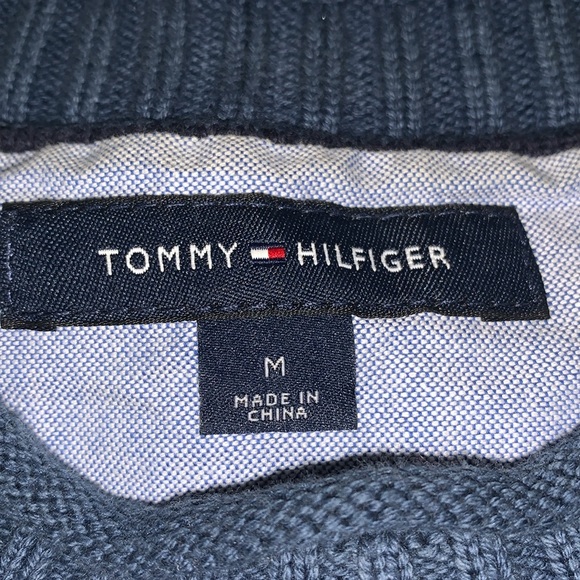 Tommy Hilfiger Size Medium 100% Cotton Sweater in blue VGUC. - Picture 13 of 13